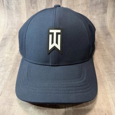 Nike Tiger Woods Legacy91 Performance Golf Hat Flex Sz S/M Dri-Fit ADV Navy Blue