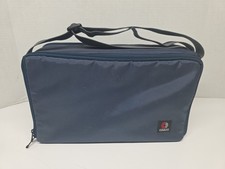 Coast 60 Capacity Cassette Storage Case Blue Double Sided Nylon cover vtg