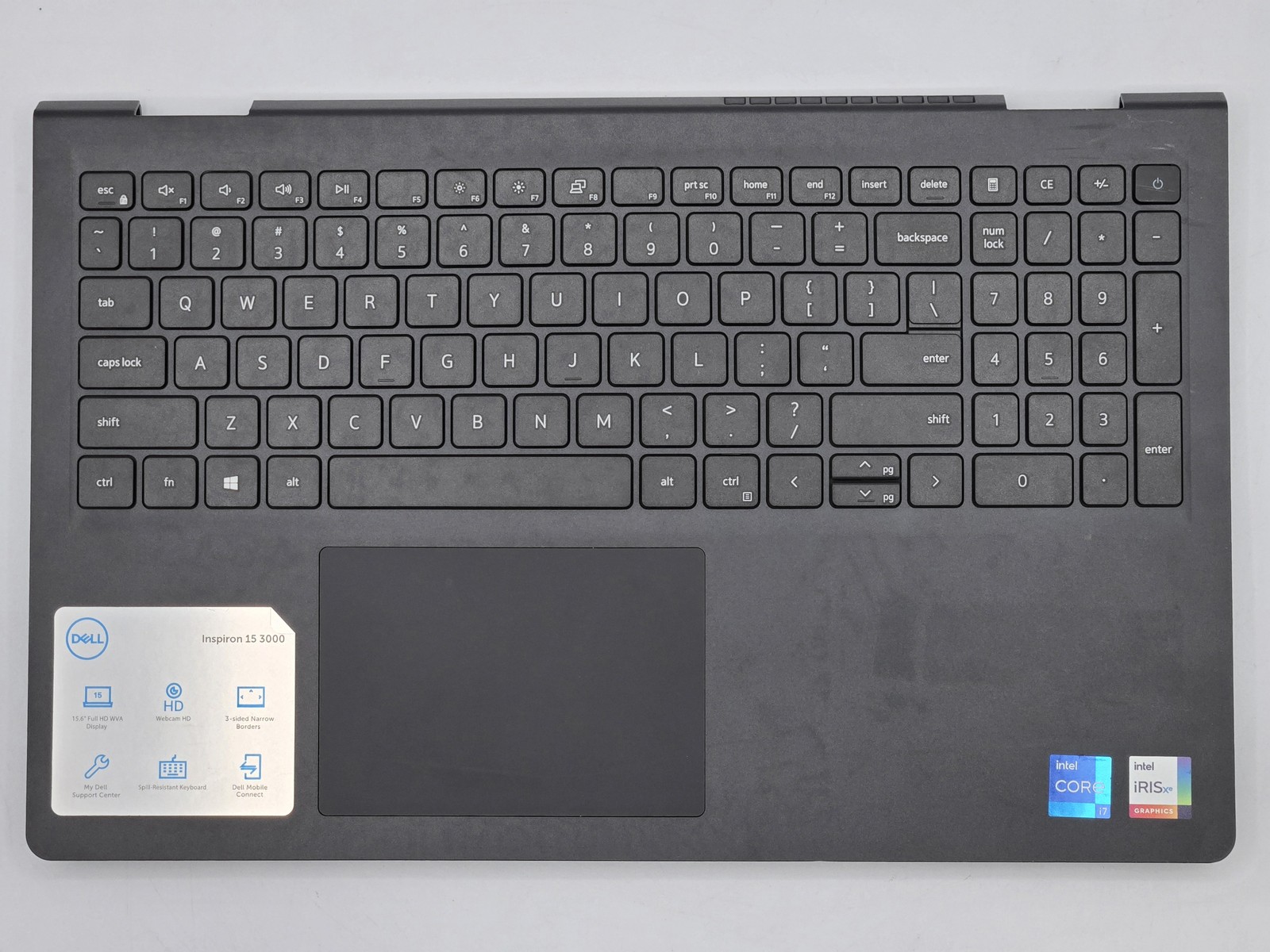 Dell Inspiron 15 3510 3520 Palmrest Keyboard w/ Touchpad Speakers