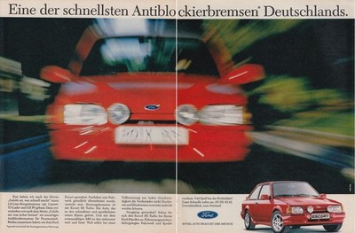 1987 Ford Escort '86 RS Turbo - Advertising Ad Original Ad