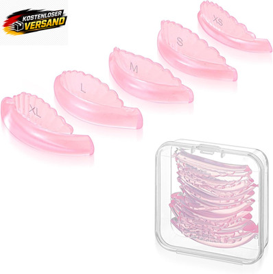 10 Stück Wimpernlifting Pads Set, 5 Größen Selbstklebendes Silikon Lash Lifting 