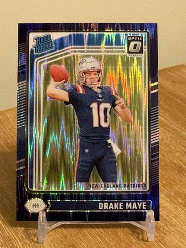 Drake Maye 2024 Donruss Optic Purple Shock Rated Rookie RC Patriots