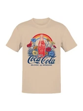 Officially Licensed Coca Cola Coca-Cola Retro Floral Design Men's T-shirt