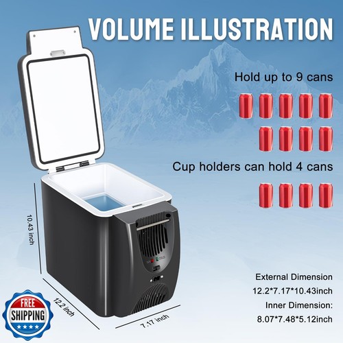 CAYNEL 12V 6 Quart Termoelettrico Personale, Capacità 6 Litri, Portatile Elettrico - Foto 3 di 5