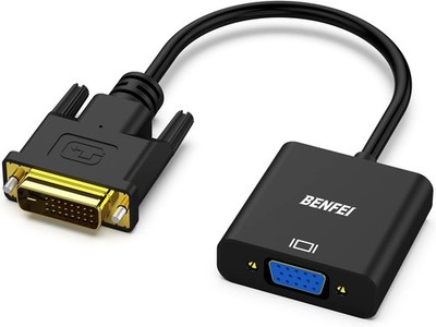 BENFEI Aktiv DVI-D 24+1 auf VGA Adapter, Unidirektional DVI-D Computer auf VGA