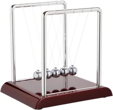 Large Newtons Cradle Balance Pendulum 5 Balls,  Base Newton'S Cradle, Desk