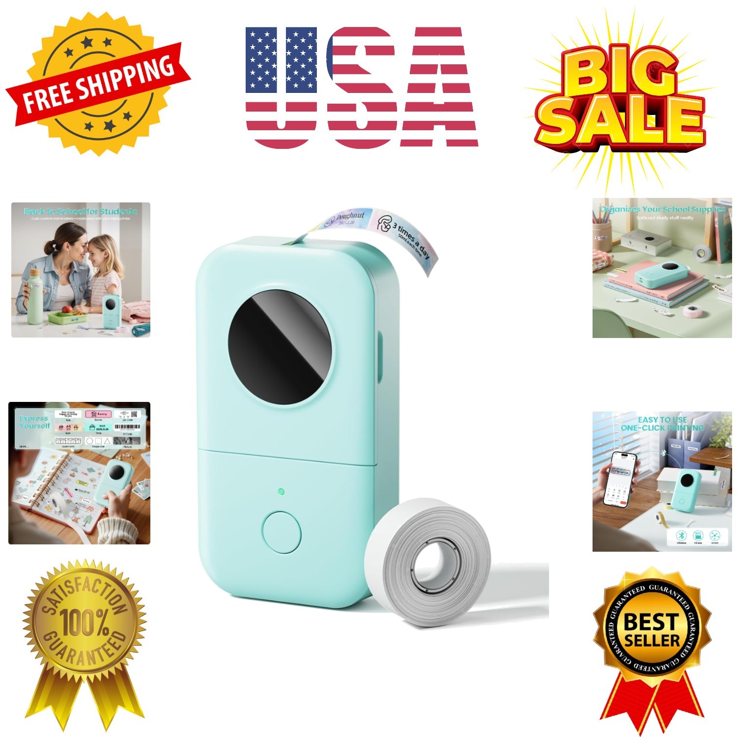 Label Maker Machine with Tape, D30 Portable Mini Label Printer, Small Bluetoo...-image