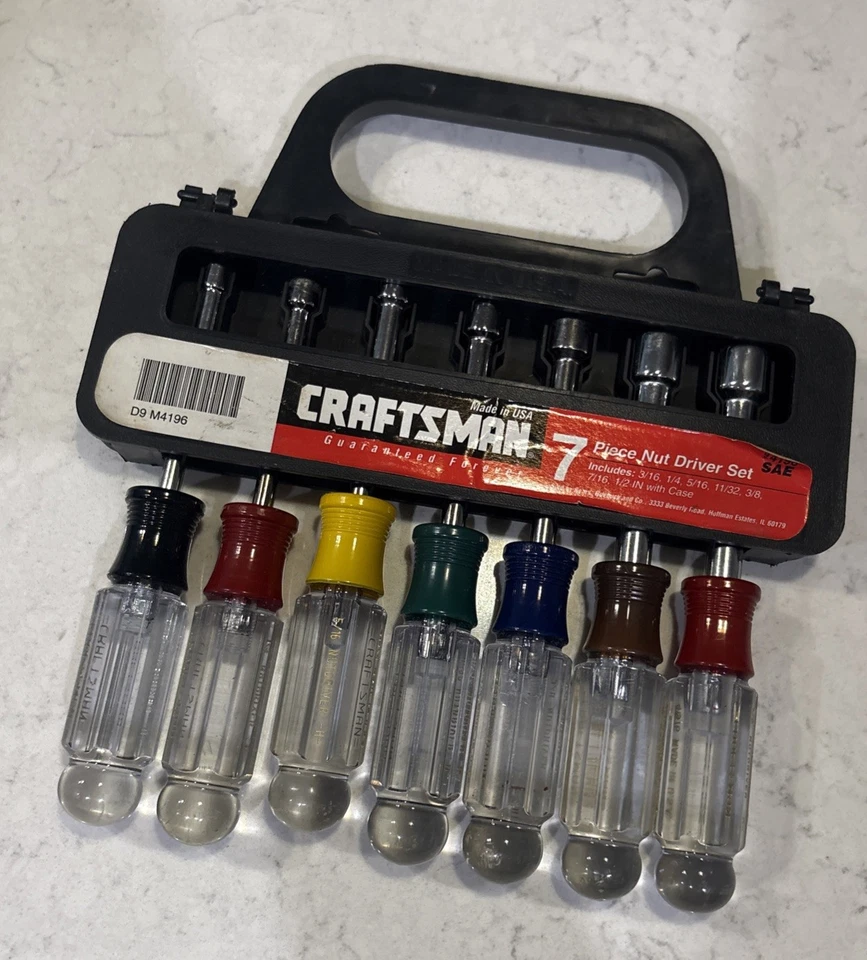 Craftsman USA 9-4196 Nutdriver Set 7 Pc. with wall holder 3/16" thru 1/2" G443 - Image 2 of 4