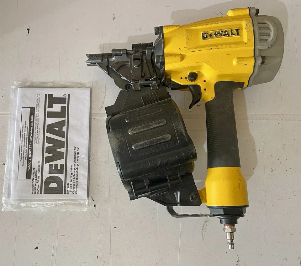 DEWALT-Coil Framing Nailer-USED-Pneumatic 15° Coil Framing Air Pressure Nailer - Image 3 of 4
