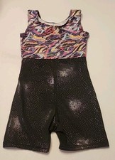 Colorful Sparkly Girls Sleeveless Leotard