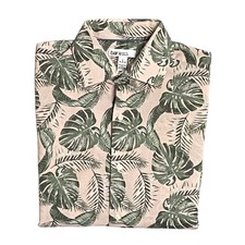 Bar III Shirt Men's Small 14-14.5 32/33 Slim Fit Long Sleeve Tropical Print NEW