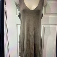 CHARLI London Khaki Double Layer Vest Top Size 14