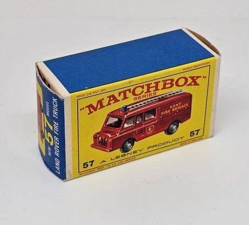 Matchbox Lesney – 57c   Land Rover Fire Truck   1966   ***BOX ONLY***