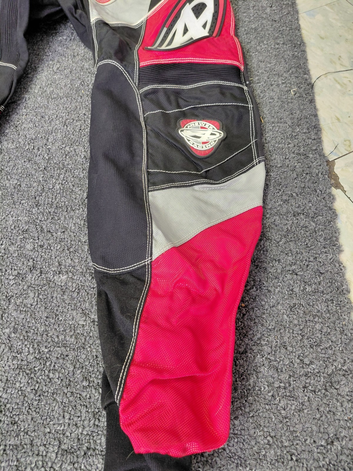 Answer Racing Motocross Pants Size 34 Black Red USED In Good Condition See Pics