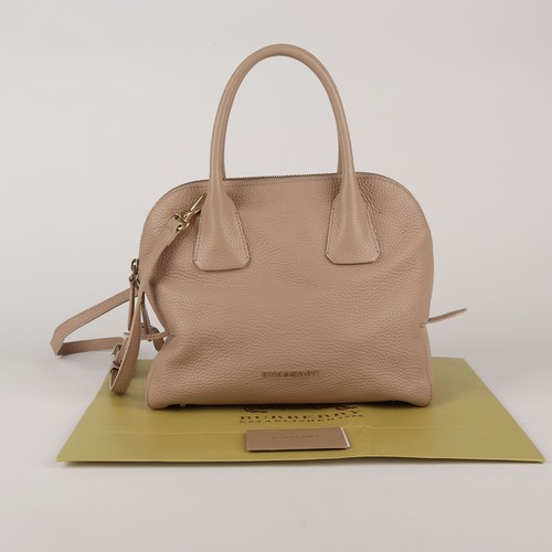 Burberry Small Beige Grained Leather Greenwood Bowling Tote and 49248425