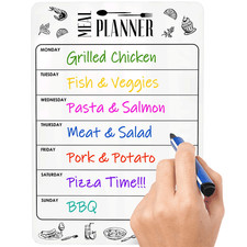 Magnetic Meal Planner for Refrigerator Dry Erase A4  Magnet Weekly Menu Board