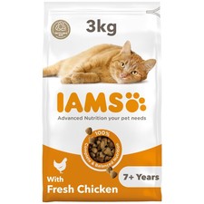 IAMS Senior Dry Cat Food Chicken 3kg 5.33 per kilo
