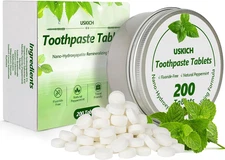 200 Toothpaste Tablets for Whitening, Travel Tabs, Nano Hydroxyapatite