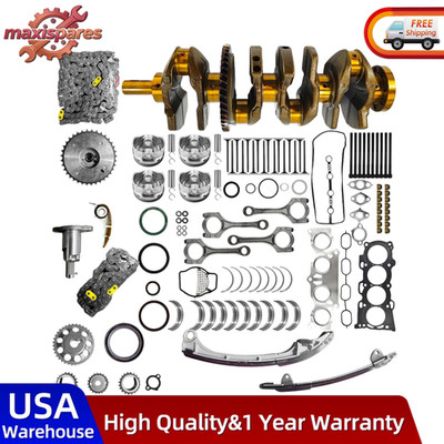 For Toyota 2AZ-FE 2.4L Engine Overhaul Rebuild Kit w/ Crankshaft Rods Timing Kit