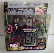 NEW 2006 TOY BIZ MARVEL LEGENDS FACE OFF CAPTAIN AMERICA & RED SKULL FIGURE SET