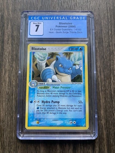 Blastoise HOLO EX Crystal Guardians 14/100 CGC 7 NM Storm Surge Theme Deck