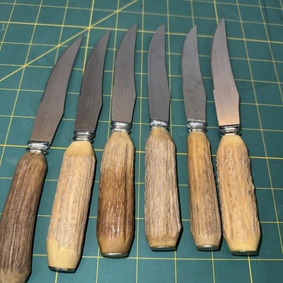 SIX Vintage HOFFRITZ Antler Bone Handle 9