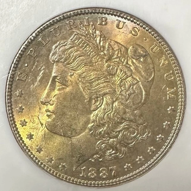 1887  $1  Morgan Silver Dollar Binion Collection MS 64  ** Nice Tone ** - Image 3 of 4