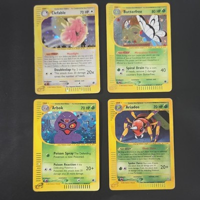Pokémon TCG Expedition ENG 2002 Holo Butterfree Clefable Arbok Aiados AQUAPOLIS
