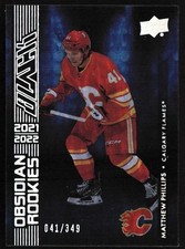 2021-22 SPx UD Black Obsidian Rookies Matthew Phillips Rookie 041/349 Calgary