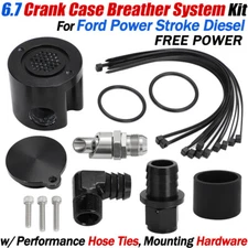 6.7 Crank Case Breather System For Ford P. Stroke Diesel FREE POWER - Super Duty
