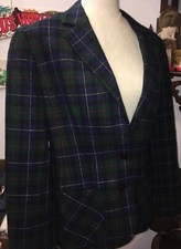 pendleton vtg plaid blazer ladies 12 tartan