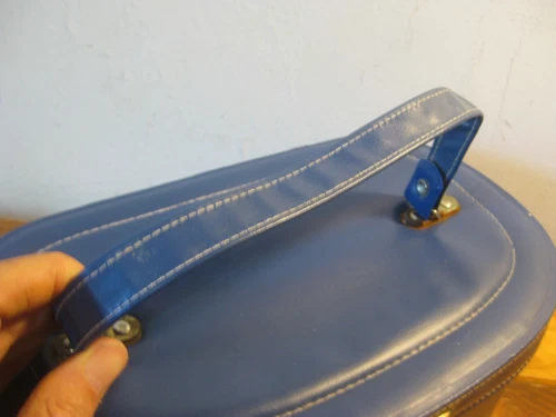 Vintage Australian LISABETH Blue Beauty Case (1960s) Made Sydney - Picture 14 of 14