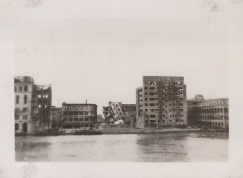 WW2 125th RIC 1945 War Torn Buildings Manila Philippines Original Photo
