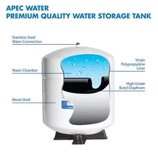 APEC Water Systems Tank-4 4 Gallon Residential Pre-Pressurized Reverse Osmosi...