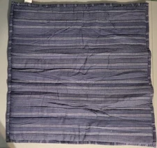 Lucky Brand Running Stitch EURO SHAM 26 x 26 Quilted Reversible Blue White