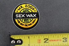 Mr Zogs Sex Wax Surfboard 80's OG Neon Black Yellow SW1A Vintage Surfing STICKER