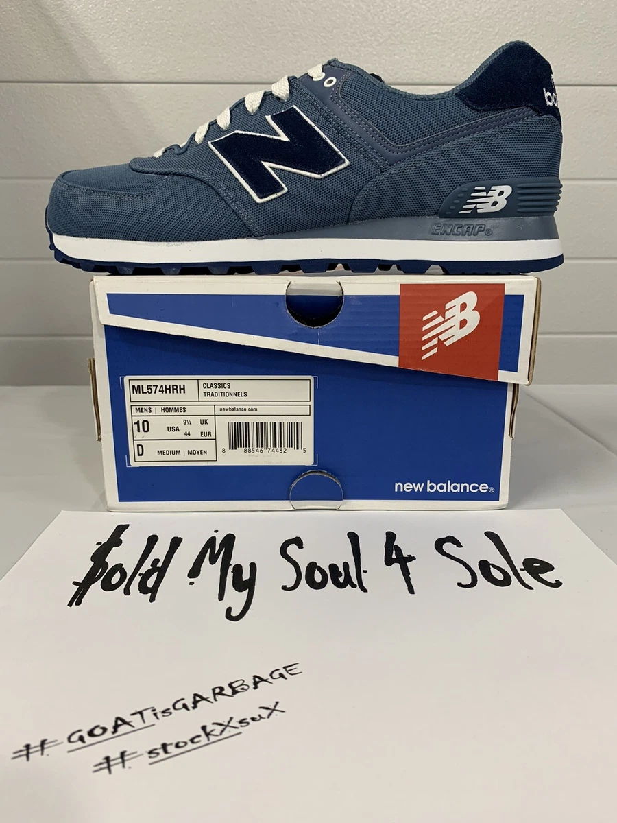 Mens New Balance 574 ML574HRH “Pique Polo Pack” Blue White Navy 10.0 DS NIB | eBay