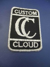 VINTAGE ORIGINAL EMBROIDERED ROLLS ROYCE CUSTOM CLOUD PATCH 3" X 2" 
