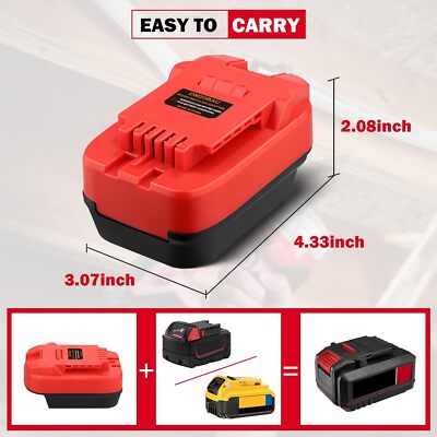 Battery Adapter for DeWalt 20v Battery Converter to for Bauer 20V Tools DM20BAU