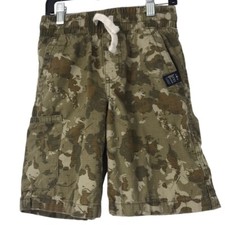 LUCKY BRAND SHORTS BOYS SMALL CAMOUFLAGE PULL ON CARGO KELP COTTON