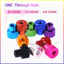 UNC Through Hole Knurled Nut Thumb Hand Grip Knobs Nut Aluminum Thread Insert