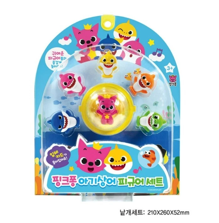 Pinkfong Baby Shark Figure 6ea Set Official Baby Kids Role Play Toy Pinkpong