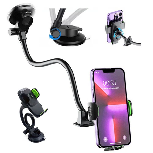 Universal Car Windshield Gooseneck Stand Mount Holder Suction Cup For Cell Phone - Picture 4 of 12