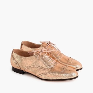rose gold oxford shoes