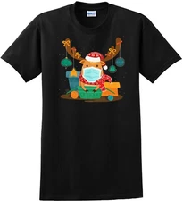 Christmas 2020 Quarantine Funny Cute Rudolph Reindeer Mask Premium 8 x-mas shirt