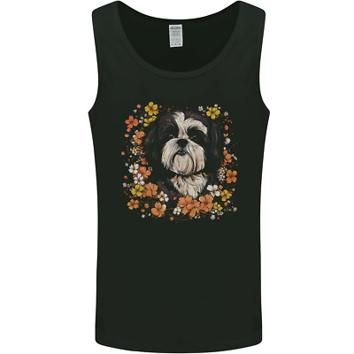 Ein Shih Tzu Hund Umgeben Von Blumen Herren Weste Tanktop