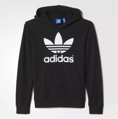 【アメリカ発売★adidas】人気フーディー☆Trefoil Hoodie Adidas Originals Mens Trefoil Big Logo Fleece Pullover