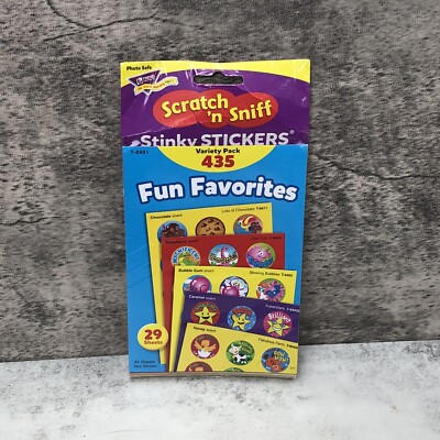 Trend Enterprises Stinky Stickers, Fun Favorites and Fancy Jumbo Pack 1  Vintage