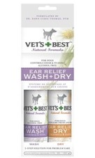 Dog Ear Relief 2 Steps Wash  Dry Combo Kit Soothing Chamomile No Scratching 4oz