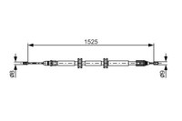 Bosch Handbremsseil Rechts FüR Kangoo Express 1.6 1.9D 02.00- OE 8200042065